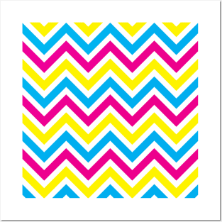 Yellow, Pink, & Blue Stripes Posters and Art